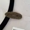 Presilha de Cabelo Fofa Estilo Francês de Pelúcia Quadrada BB Clip Fio de Tricô Colorida Grampo de Cabelo Grampo de Franja Acessório de Cabelo