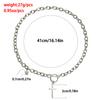 Collar de metal de cadena gruesa simple con joyería transfronteriza europea y americana, collar de nicho de estrella de cinco puntas con cruz retro de chica picante