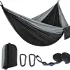 Hamaca Popular de Venta Cruzada al Aire Libre de Tela de Paracaídas de Nylon Silla Columpio de Campamento para una o Dos Personas Bestseller de Invierno para Niños