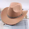Chapéu Top Étnico Chapéu de Cowboy Ocidental Xizang Xizang Chapéu de Performance Chapéu de Lã Chapéu de Lã Retrô Centro-Europeu e Americano