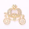 Nuevos accesorios de joyería de flores de perlas de diamantes DIY aleación de zinc gema calabaza accesorios para coche pegatina trasera para funda de teléfono móvil mujeres