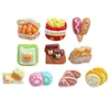 Mini Oso Lindo Juguete de Comida Pan Papas Fritas Garra de Oso Puff Accesorios de Resina DIY Accesorios Decorativos para Tocados Zapatos