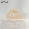 Wjia Corea del Sur Ins Pinza de Calabaza Hueca Estilo Francés Pinza de Tiburón para el Cabello Pinza de Acero Acético Mediana Accesorios Sencillos para el Cabello para Mujer