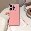 Funda de Teléfono de Cuero con Purpurina Fina Cuadrada Adecuada para Apple 16Promax Creativa 15 Agujeros Finos 14 Niñas 13Promax