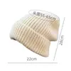 Gorros de Otoño e Invierno, Estilo Coreano, Modernos, Engrosados, Cálidos Gorros de Maternidad, Circunferencia de Cabeza Grande, Gorros Slouchy Amplios, Gorros de Punto para Mujer Transfronterizos