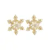 Aretes originales de copo de nieve giratorios hechos de aleación de cobre, microincrustados con circonio, pasadores de plata S925, exquisitos y de alta gama, con una atmósfera sofisticada, aretes para mujer