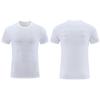 Camiseta top de manga curta esportiva de secagem rápida com sensação refrescante para lazer ao ar livre, solta, respirável, gola redonda, cor sólida, para fitness, corrida, esportes