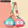 Bolsa de Monedas Creativa Linda de Pez Payaso Llavero Colgante de Bolsa Cadena de Llaves de Dibujos Animados Cabeza Colgante para Bolsa de Auriculares Regalo Pequeño
