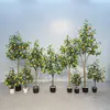 Árbol de Limón Artificial con Cascabeles Colgantes, Gran Adorno Decorativo de Pie para Sala de Estar y Casa de Huéspedes, Decoración Bonsái Estilo Nórdico