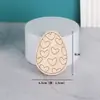 Decoración de Pascua de Venta Caliente Transfronteriza Adornos de Madera en Blanco Sin Terminar en Forma de Huevo Chips de Madera para Graffiti DIY Fabricante Venta al Por Mayor