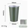 Copo de Café Camada Única Enrolado Transfronteiriço Copo de Água para Churrasco ao Ar Livre Copo de Cerveja de Aço Inoxidável 304 Estilo Portátil para Camping Atacado
