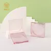 Caja Cuadrada Monocromática de Sombras para Ojos de Gama Alta 10ml al por Mayor con Espejo Material de Empaque Rosa Transparente Caja de Polvo para Contorno de Alto Brillo a la Moda