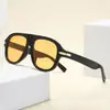 Gafas de sol aviador retro europeas y americanas de montura grande que hacen que la cara parezca más pequeña, nuevo modelo 2026, gafas de sol para hombre de estilo callejero elegantes de alta gama