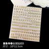 Pegatinas de Letras Metálicas Doradas, Kit de Materiales para Joyería DIY Hecha a Mano de Resina de Cristal, Accesorios para Fundas de Teléfono Terminados