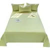 Lençol de Jacquard 100% Algodão Peça Única Dormitório Estudantil Cor Sólida Capa de Colcha Fronha Conjunto de Três Peças para Uso na Cama