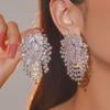 Pendientes Machica de Lujo con Diamantes de Imitación de Cristal Brillante para Mujer Moda Exquisita Pendientes de Cristal Pendientes Pendientes de Perlas