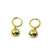 Aretes Pequeños Exquisitos de Bola de Metal Estilo Francés Retro para Mujer 2022 Trendy Elegantes Estilo Frío Aretes con Sentido de Diseño Simple
