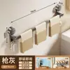 Barra de Toalla con Ventosa Baño Sin Taladro Inodoro Pared de Baño Doble Barra Barra Única Estante de Almacenamiento Colgador Toallero