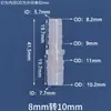 Conector de Plástico Reductor Grueso en T Recto a Través de Manguera Tubería de Agua Tubería de Aire Adaptador Conector Junta de Púa