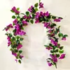Enredadera Artificial de Buganvilla Decoración de Boda Flor Falsa Cadena de Flores de Plástico Enredadera Cubierta para Tubería de Aire Acondicionado Envoltura Decoración de Techo
