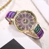 Reloj para Mujer Estilo Bohemio con Correa de Lona, Esfera de Estilo Étnico Vintage, Reloj de Cuarzo para Estudiantes Damas, Reloj de Pulsera Estilo Étnico