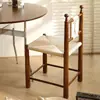 Sillas de Comedor de Segunda Mano para Uso Doméstico, Mesa y Sillas de Comedor de Madera Maciza, Silla Tejida con Respaldo, Sensación de Lujo Ligero y Gama Alta, Mesa y Sillas de Comedor para Comedor