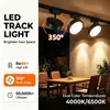 Tienda de decoración del hogar Luz de riel LED de segunda línea, aplique de riel 110V para escaparate de sala de exposiciones, luz de riel DOB de montaje superficial para transmisión en vivo