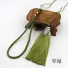 Colgante de Cuerda con Cuentas de Jade Sintético Borla de Boca de Pez Borla de Nudo Chino Accesorios para Colgar Decoración DIY