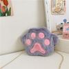 Bolsa de pelúcia infantil da moda 2024 nova criativa fofa pata de urso bolsa transversal meninas simples bolsa de ombro com corrente