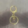 Chaveiro de fecho de dragão redondo, conjunto de três peças com fecho lagosta, corrente de quatro seções com fecho de oito, pingente de chaveiro de conjunto de três peças com fecho lagosta