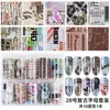 Manicura Hombre Cubito de Hielo Celofán Papel de Colores Decoración Papel de Transferencia Láser Colorido Joyería para Uñas Patrón Set de Papel Láser