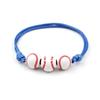 Amazon Explosions Pulseira Esportiva Softball Futebol Beisebol Pulseira Personalidade Simples Versátil Bola Contas Corda Trançada à Mão