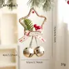 Nuevo Colgante de Campana de Estrella de Cinco Puntas Navideña Colgante de Pared Colgante de Puerta Colgante de Árbol de Navidad Decoración de Lazo de Campana Navideña