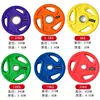 Discos para Barra Recubiertos con Pintura de Hierro, Galvanizados en PU, Varios Tamaños, Agujero de 5 cm de Tres Agujeros, Mancuernas con Agarre de Goma, Barra Olímpica para Levantamiento de Pesas