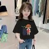 Camisetas de Manga Corta para Niñas Pequeñas y Medianas, Bebés Niñas, Algodón Puro, Cuello Redondo, Corte Holgado, Ropa de Verano para Niñas Pequeñas