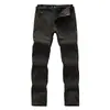 Pantalones de Soft Shell para Exteriores Hombres Impermeables a Prueba de Viento Pantalones de Esquí Pantalones Engrosados Cálidos con Forro Polar Color Sólido Pantalones de Montañismo para Exteriores para Mujeres