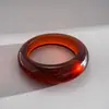 Pulsera de Moda Redonda con Gradiente de Resina Europea y Americana, Pulsera Única de Nicho Transfronteriza, Joyería Geométrica Simple de Alta Gama para Mujeres