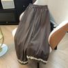 Tiro Real de Pantalones Anchos de Nueve Puntos con Recorte en la Oreja, Estilo Nuevo de Verano, Holgados, Artísticos, Versátiles, Pantalones Rectos Casuales para Mujer