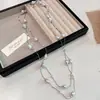 Collar de Gipsófila con un Toque Elegante y de Alta Gama, Cadena para Suéter, Cadena para Clavícula Más Vendida 2026, Accesorio de Cuello de Nicho de Lujo Ligero