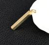 Comercio Electrónico Transfronterizo Suministro Anillo de Soldadura de Acero Inoxidable Colgante de Pilar Rectangular Brillante Acero de Titanio Collar con Grabado Personalizado Retro