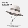 Estilo Étnico Sombrero de Vaquero Occidental para Mujer Primavera Verano Retro Sombrero de Montañismo al Aire Libre con Ala Grande Protección Solar Sombrero de Pescador