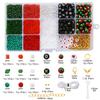 Caja de set de Navidad de 24 compartimentos pulsera cuentas sueltas accesorios DIY hecho a mano casero pulsera de cuentas material para collares cuentas