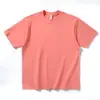 Camiseta de Algodón Puro Pesado para Mujer de 250g, Estilo Unisex Versátil Casual, Color Sólido, Corte Holgado, Top Sencillo de Manga Corta Talla Grande Venta al por Mayor
