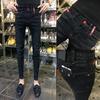 Pantalones vaqueros rasgados para hombre de European Station, ajustados, de marca de moda, estilo coreano, informales, de verano, de mendigo