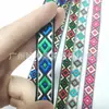Grande Quantidade a Pronta Entrega 1,3cm Fita Jacquard para Roupas Chapéus Acessórios DIY Colorido Xadrez Brilhante de Diamante Cinto Jacquard