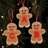 Colgante Decorativo de Hombre de Jengibre Nuevo Navideño Transfronterizo con 26 Letras Colgante para Árbol de Navidad Accesorios para Decoración de Escena Festiva