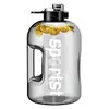 Taza de Agua de Gran Capacidad Redes Sociales Cubo Ton Deporte Fitness Estudiantes Hombres y Mujeres Portátil Plástico Olla Espacial Taza de Agua Barriga Grande