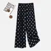 2026 Pantalones Nuevos de Algodón y Seda Verano Pantalones de Pijama de Algodón y Seda para Mujer Cintura Alta Pierna Ancha Estilo Delgado Se Pueden Usar Solos o Fuera de Casa Pantalones