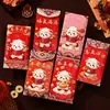 2027 Papel Cobre Impressão Colorida Bordado Imitação Ano do Carneiro Envelope Vermelho Lishi Feng Ano Novo Desenho Animado Criativo Festival da Primavera Saco de Dinheiro da Sorte
