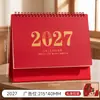 Calendário de Mesa de Couro Minimalista 2027 Planejador Criativo Calendário Mensal Ornamento de Mesa Calendário do Ano do Bode para Negócios Feito Sob Medida